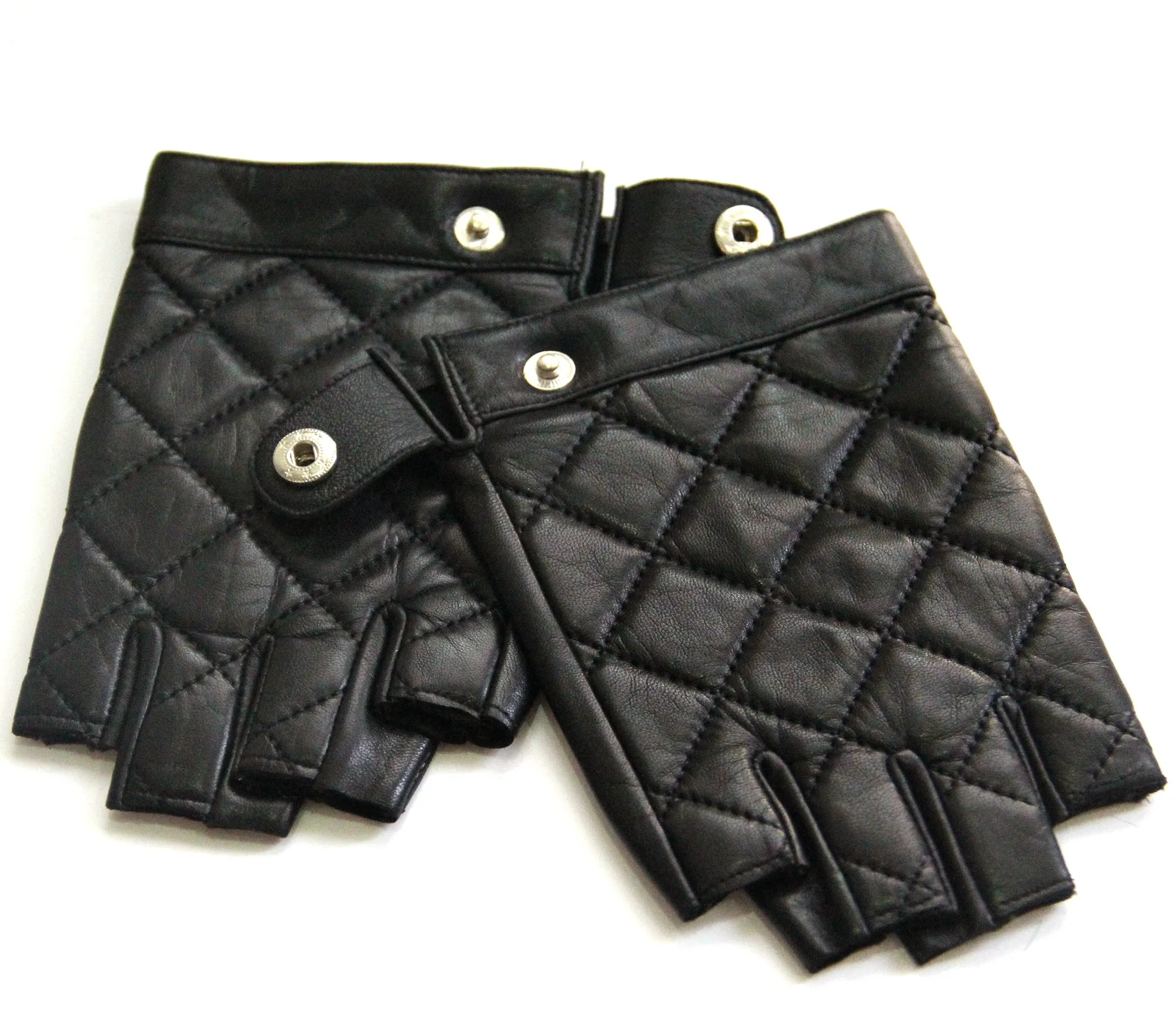 YISEVEN Women's Fingerless Lambskin  Leather Gloves