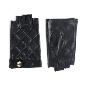 YISEVEN Women's Fingerless Lambskin  Leather Gloves